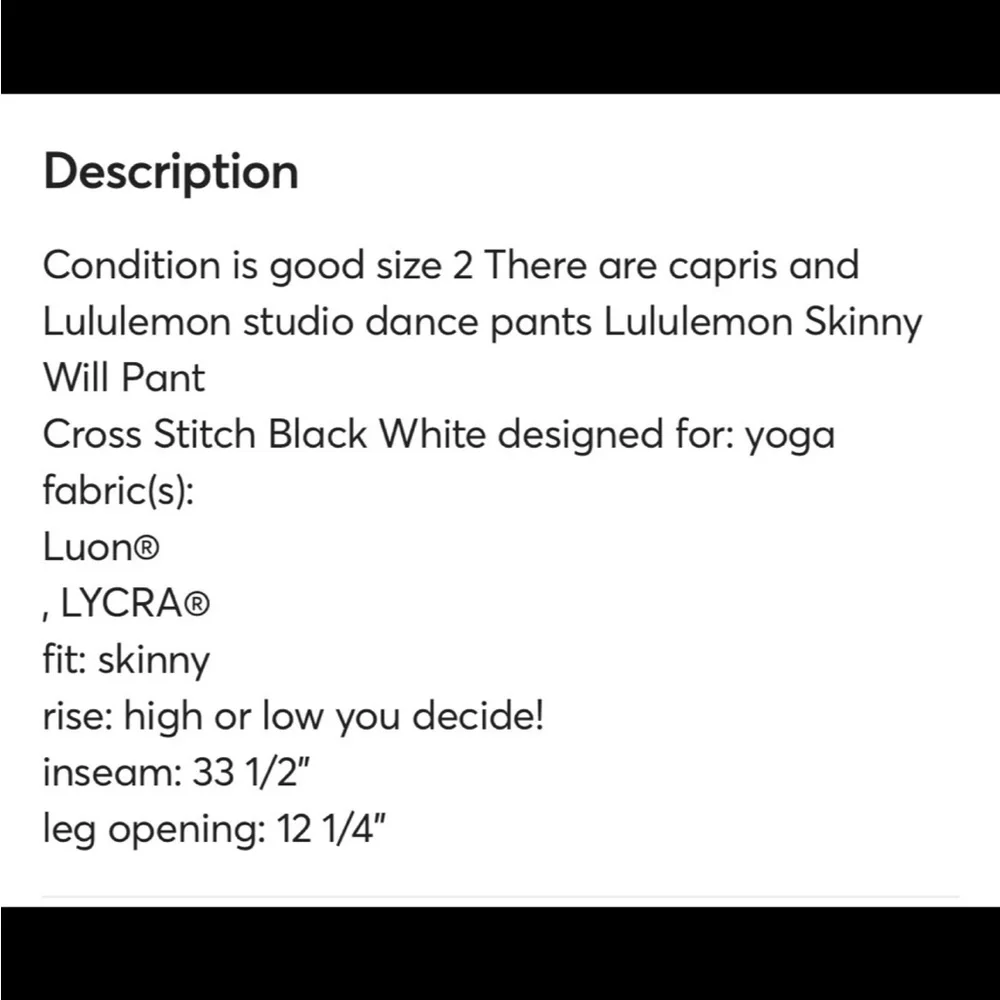 lululemon leggings lot size 2 - Picture 11 of 12